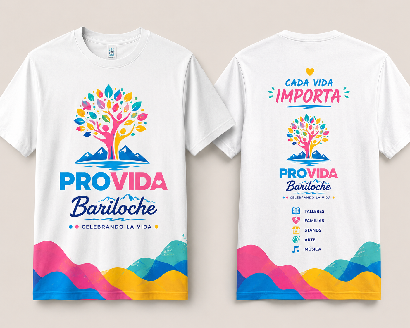 Remera oficial PRO VIDA Bariloche
